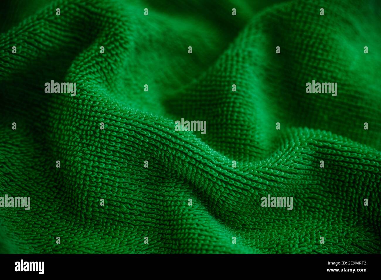 Fond vert texture serviette. Touche Bas. Banque D'Images