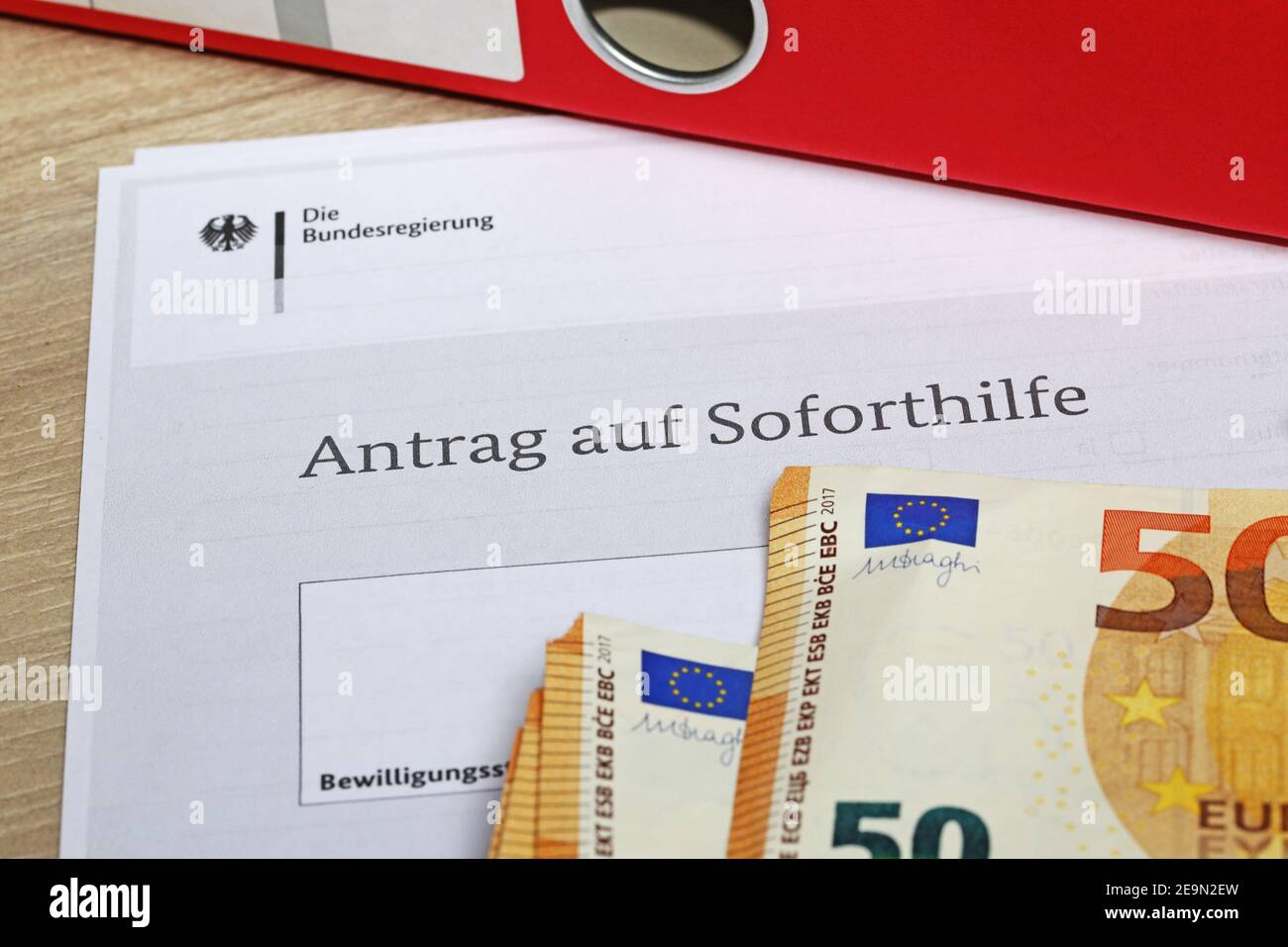Image de symbole aide immédiate Corona en Allemagne (Sodirect-Zuschuss Corona) Banque D'Images