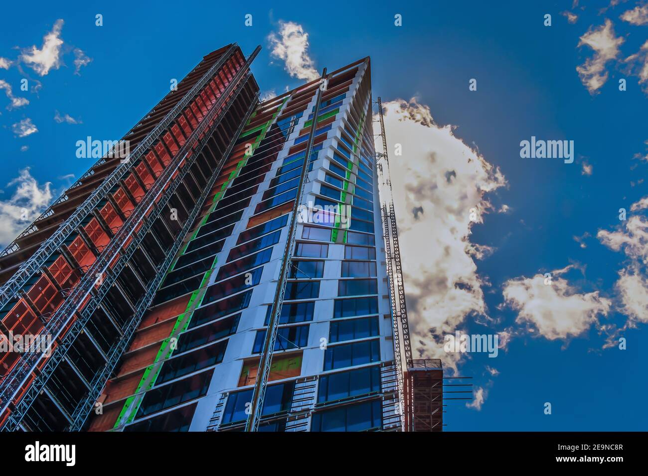 New York City, Etats-Unis, mai 2019, vue sur le XI (à l'origine le onzième) l'un des deux bâtiments dans le quartier West Chelsea de Manhattan Banque D'Images