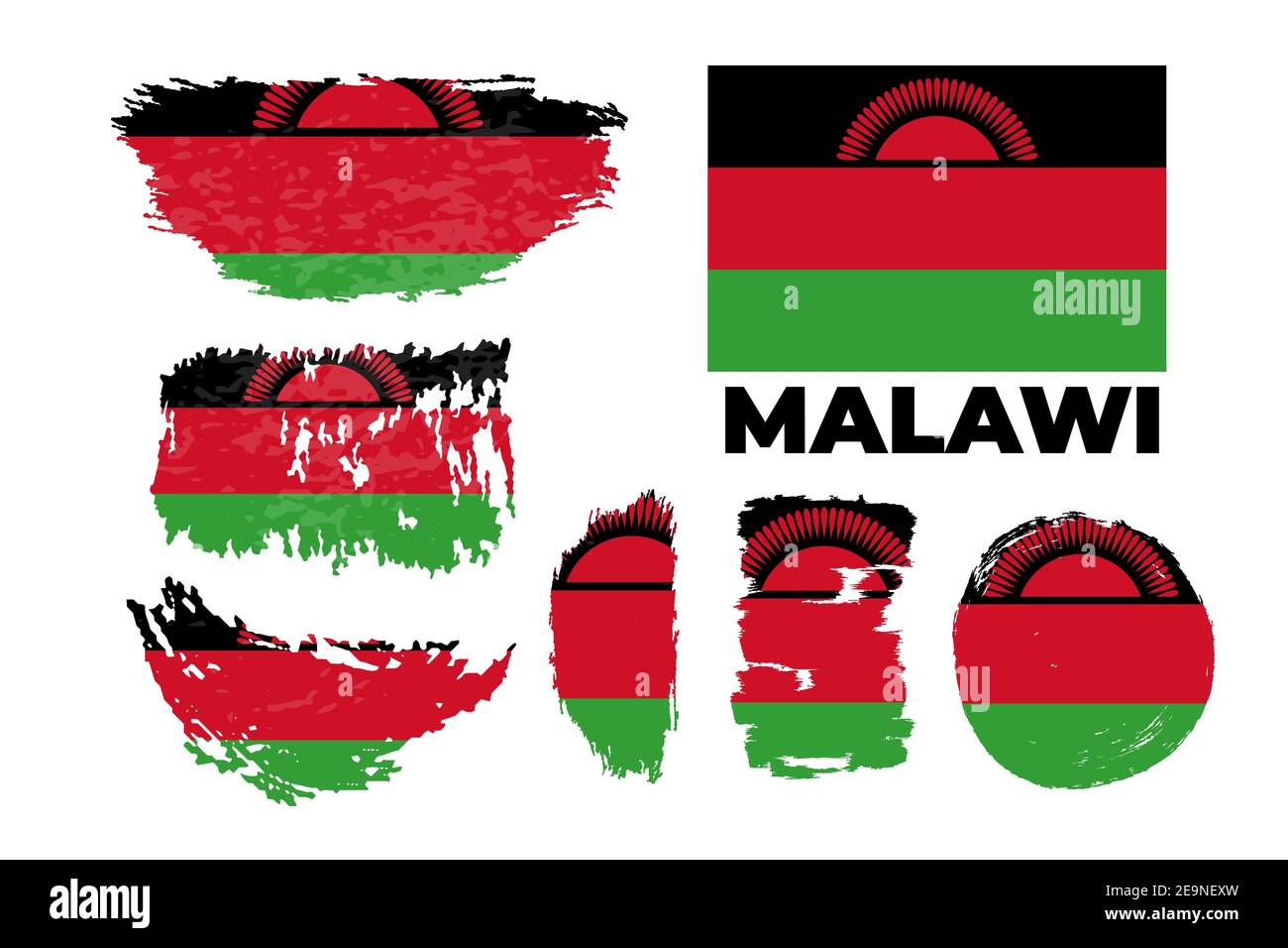 Drapeau du Malawi. Bonne journée de l'indépendance du Malawi Illustration de Vecteur