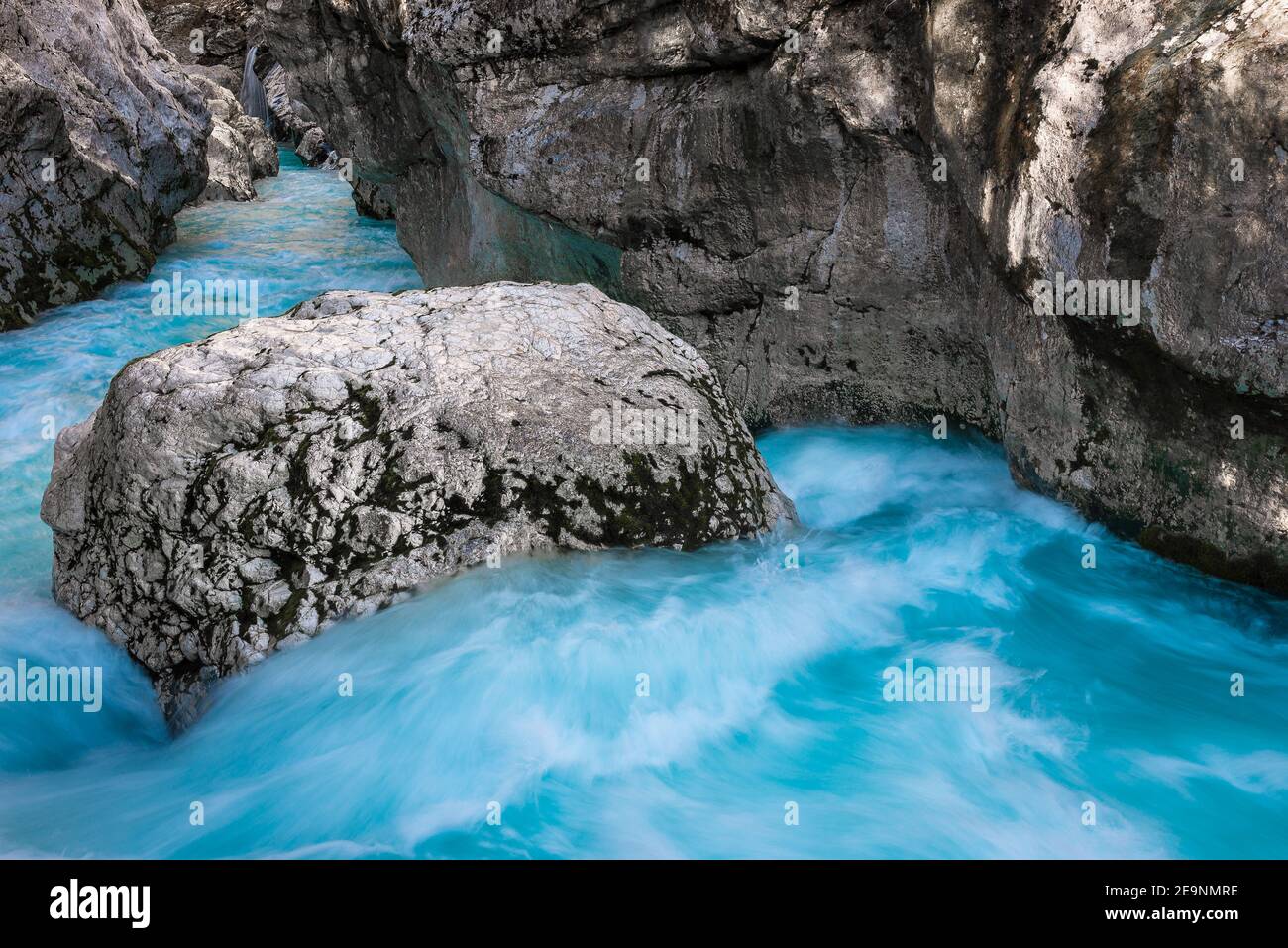 Grande gorge de Soca en Slovénie Banque D'Images