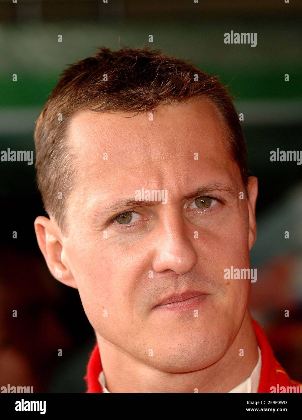 Michael Schumacher, pilote allemand de Formule 1, arrive dans les stands du circuit d'Interlagos près de Sao Paulo au Brésil le 20 octobre 2006. Le Grand Prix de F1 du Brésil aura lieu le dimanche 22 octobre. Photo de Christophe Guibbbaud/Cameleon/ABACAPRESS.COM Banque D'Images