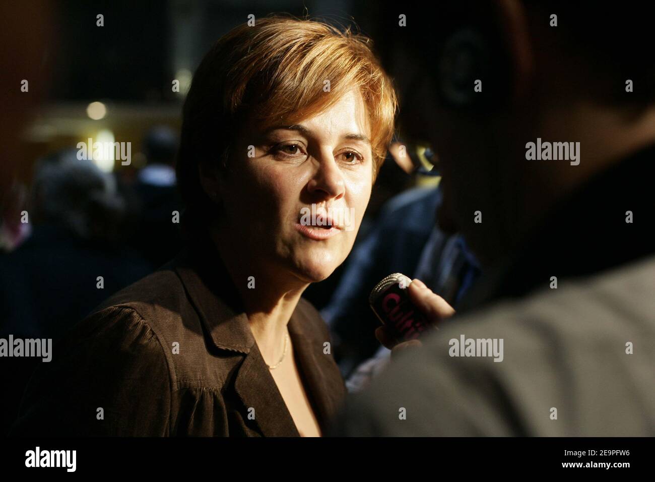 Dominique Voynet, candidat à la présidence du Parti Vert, lors d'une réunion le 02 décembre 2006 à Bordeaux, au sud-ouest de la France. Photo de Mousse/ABACAPRESS.COM Banque D'Images