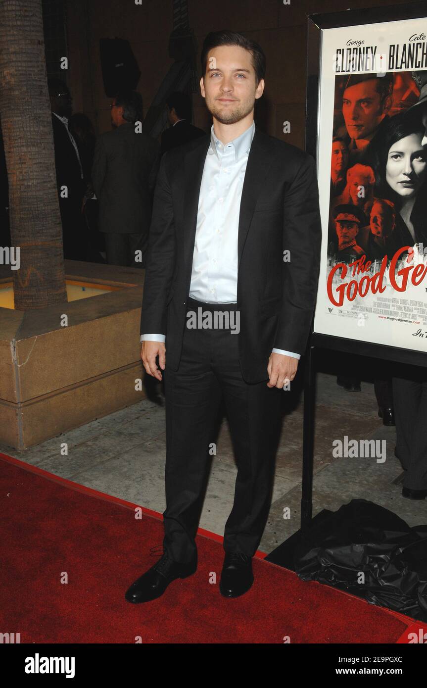 Tobey Maguire assiste à la première de Warner Bros Pictures de 'The Good German' tenue au Théâtre égyptien de Los Angeles, CA, Etats-Unis le 4 décembre 2006. Photo de Lionel Hahn/ABACAPRESS.COM Banque D'Images