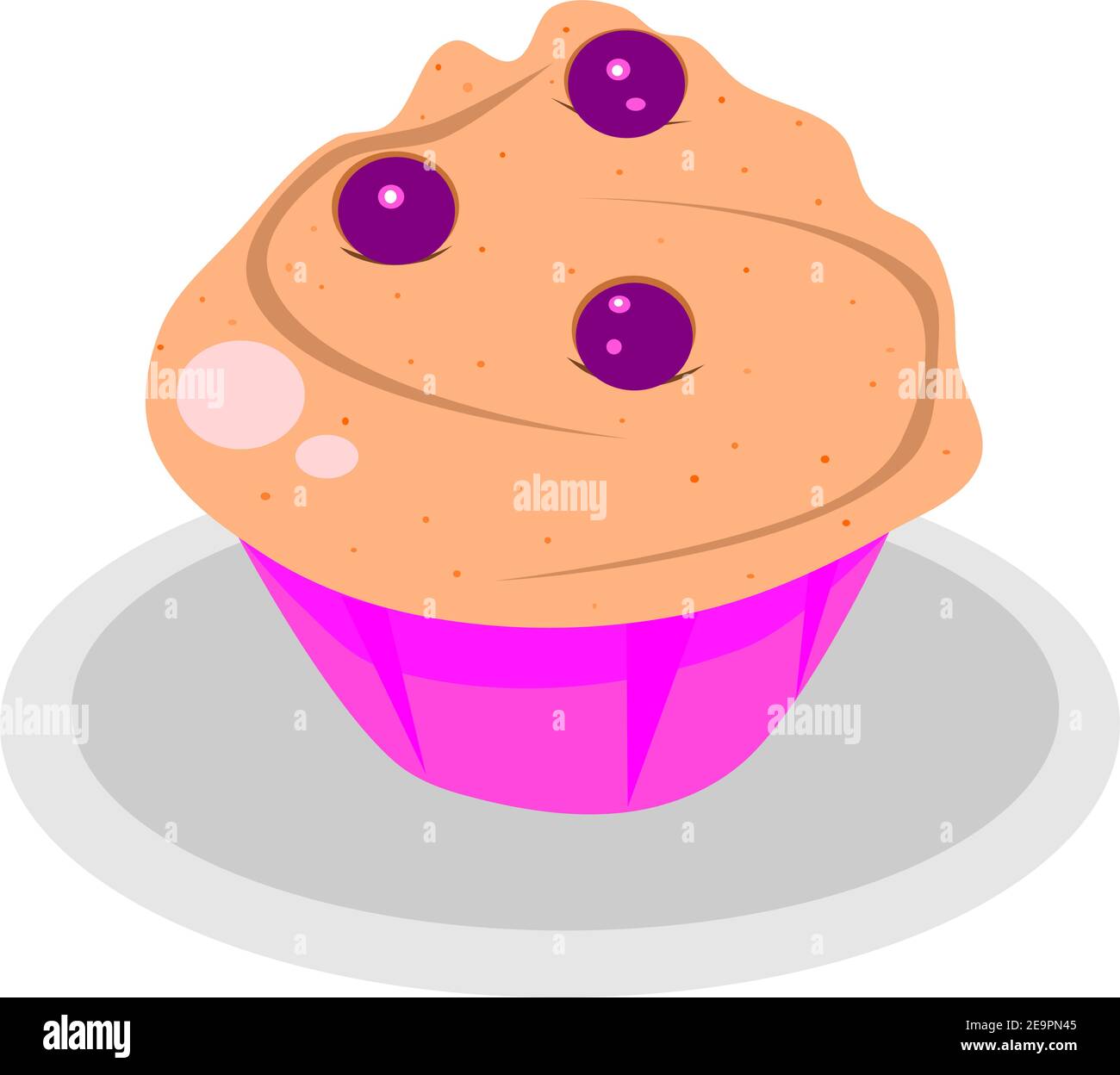 Muffin aux baies d'art vectoriel Illustration de Vecteur