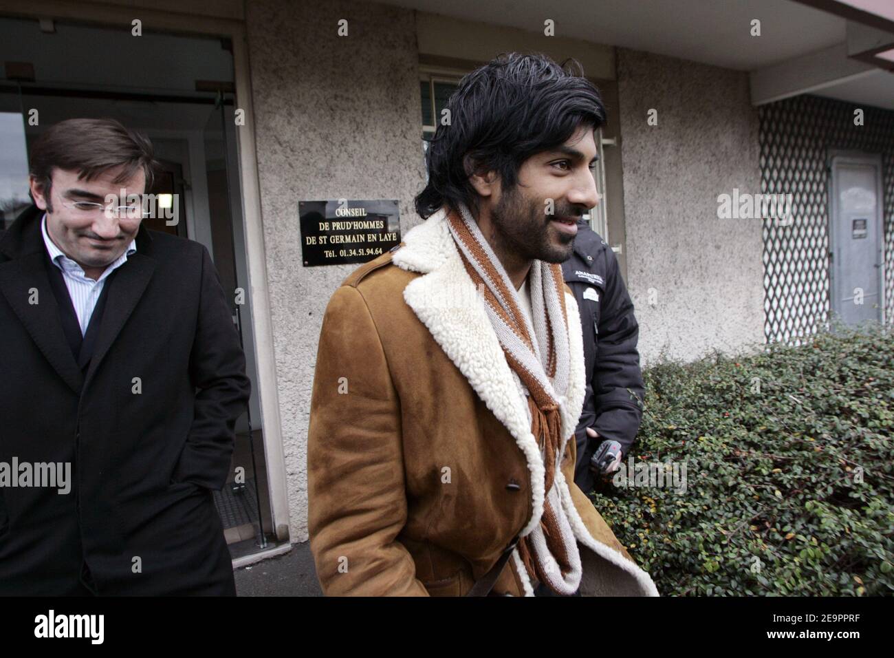 Vikash Dhorasoo, footballeur français, assiste à l'audience de conciliation devant le conseil des comités de conciliation de Saint-Germain-en-Laye marteau entre lui et le PSG. Le moyen de terrain international, mis à pied en octobre pour faute grave pour ses échecs avec son obligation de réserve et son devoir d'honnêteté, des actes d'insubordination, de désobéissance et d'attitude de provocation permanente, déposé a éprouvé le regret pour contre son vieux club d'obtenir une compensation. Photo de Thibault Camus/Cameleon/ABACAPRESS.COM Banque D'Images