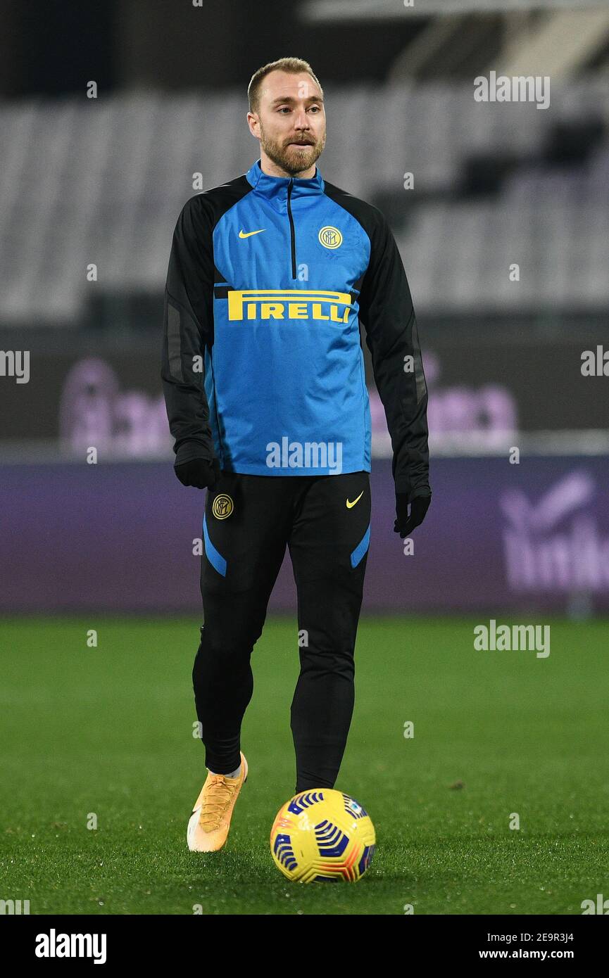 Florence, Italie. 5 février 2021. Florence, Italie, Stade Artemio Franchi, 05 février 2021, Christian Eriksen (FC Internazionale) pendant l'ACF Fiorentina vs FC Internazionale - football italien série A Match Credit: Matteo Papini/LPS/ZUMA Wire/Alay Live News Banque D'Images