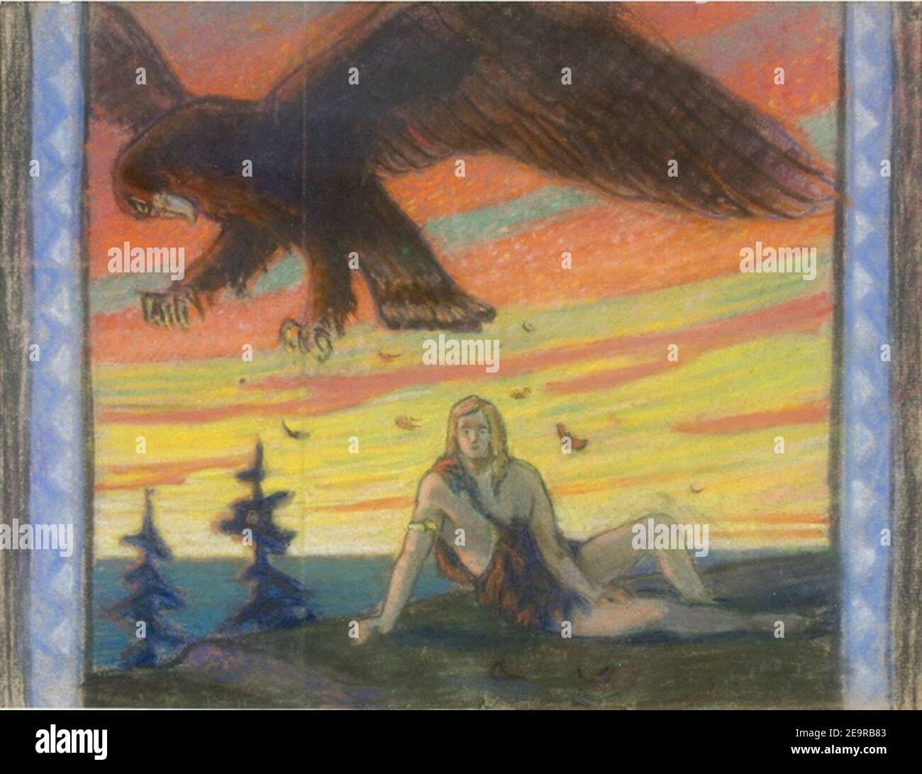 Motiiv Kalivipoja ainetel (K, Oskar Kallis, Banque D'Images