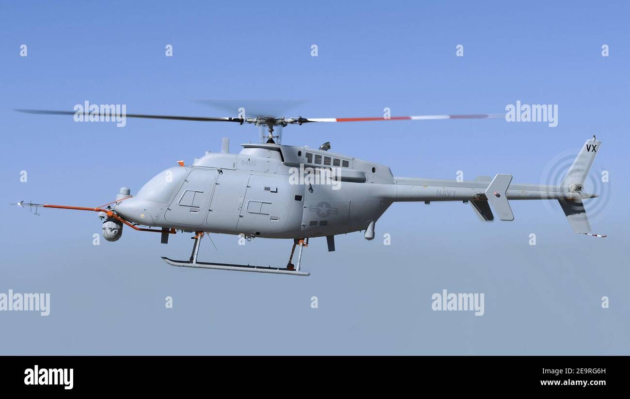 MQ-8C véhicule aérien sans pilote de scout d'incendie (en culture). Banque D'Images