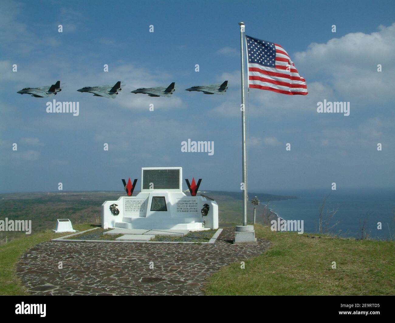 Mémorial du Mont Suribachi Iwo Jima. Banque D'Images