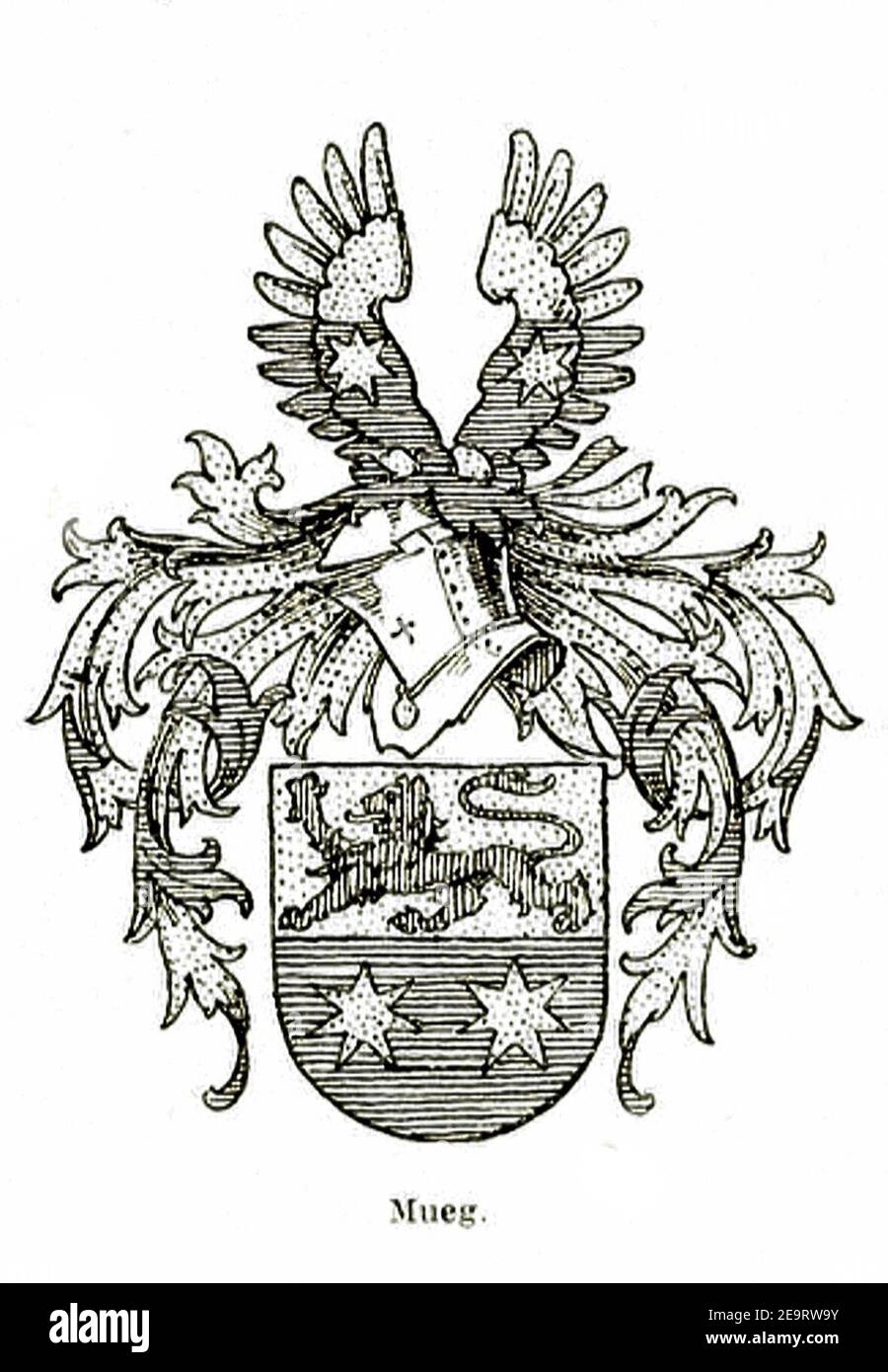 Meeg-Mieg-Wappen OBGB. Banque D'Images