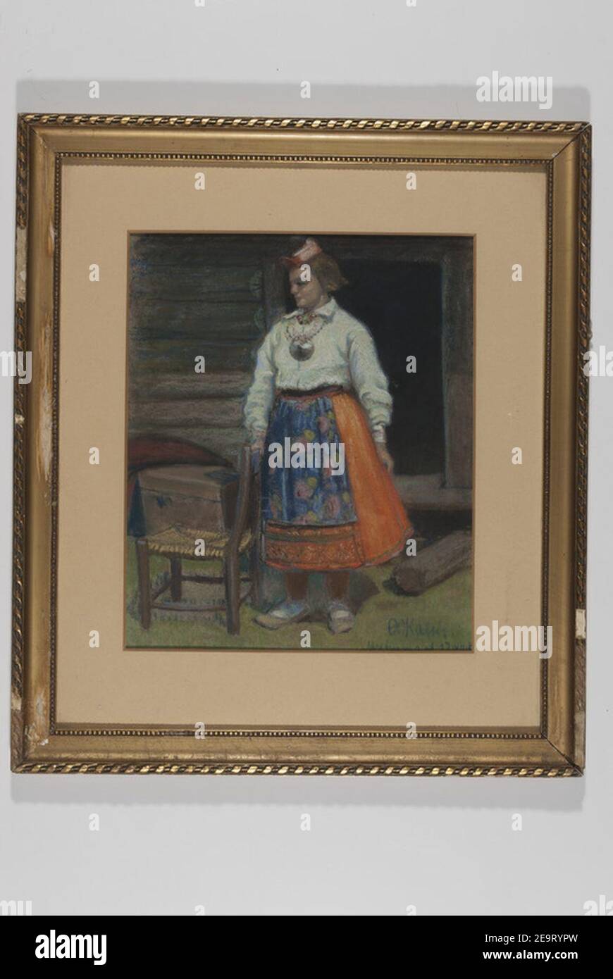 Muhu noorik rahvarietes, Oskar Kallis, ERM K 655. Banque D'Images