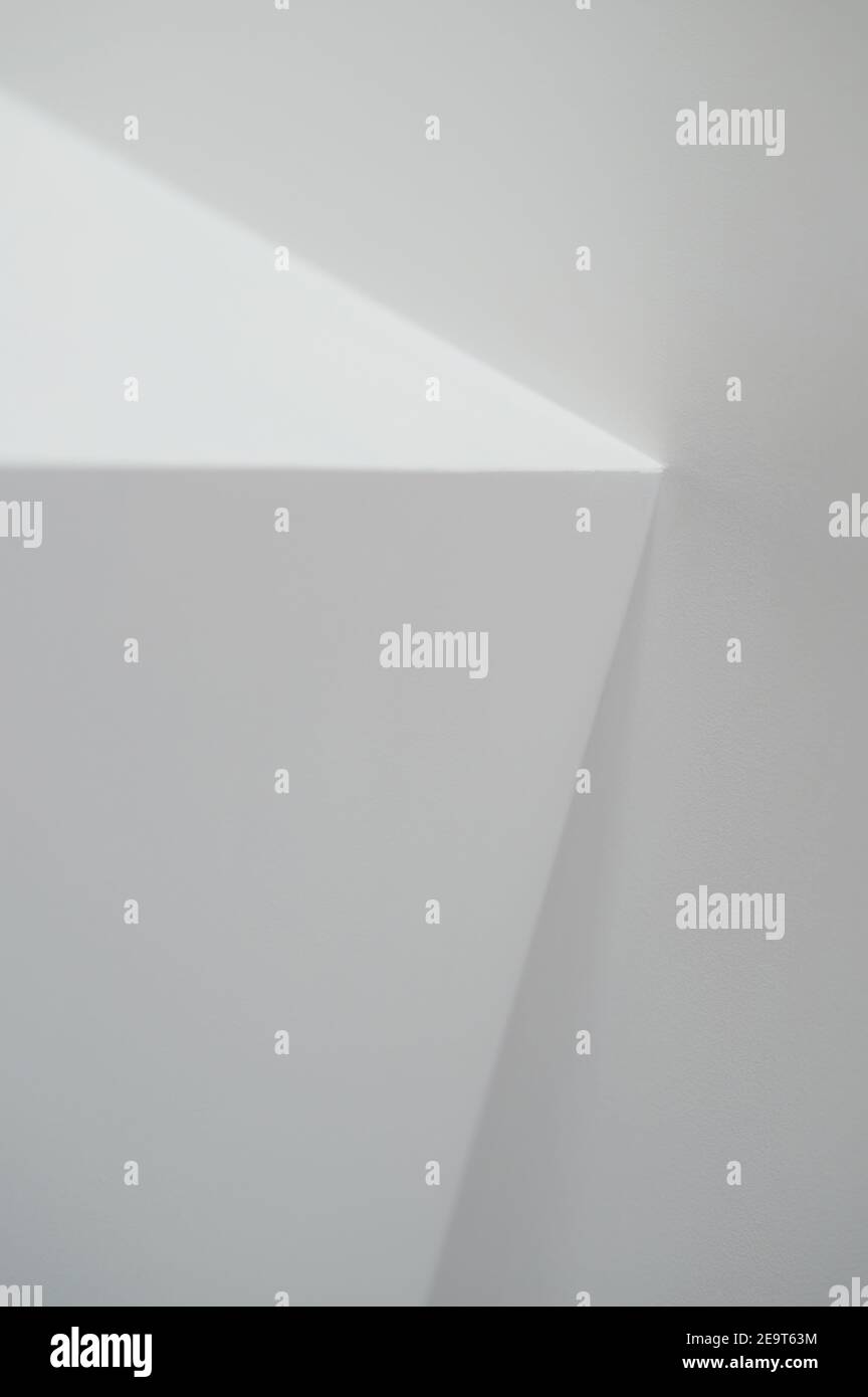 Fond carré blanc. Lignes de design futuriste Abstarct Banque D'Images