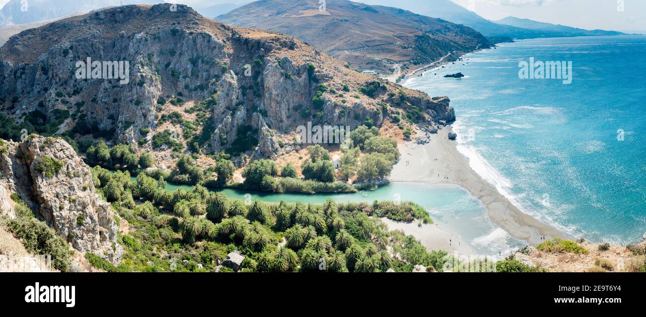 un voyage à la plage côtière rurale de plakias sur le côté sud de l'île de crète en grèce Banque D'Images