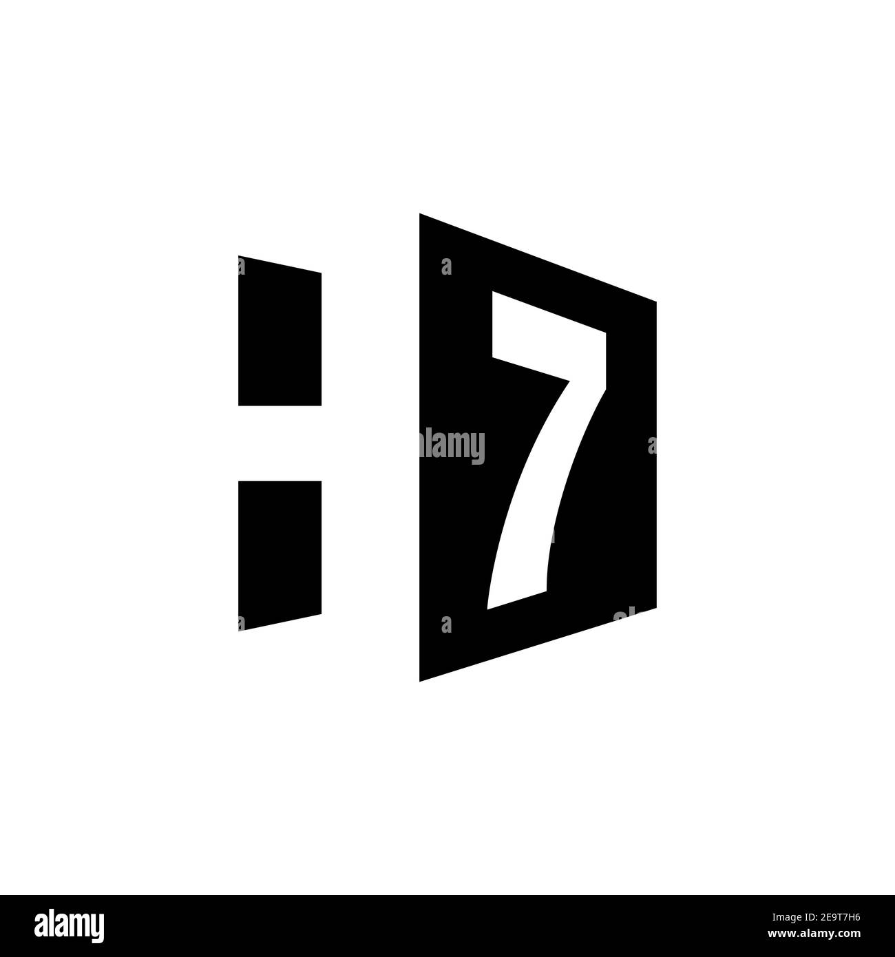 Simple puissant résumé H7 sept logo Vector Graphic Design avec élément de signe de symbole étoile Illustration de Vecteur