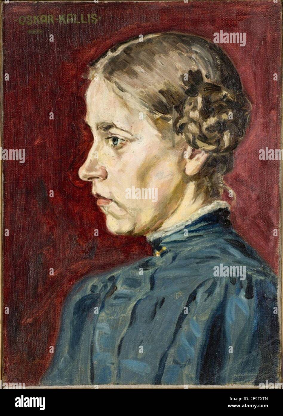 Naise portree, Oskar Kallis, Banque D'Images