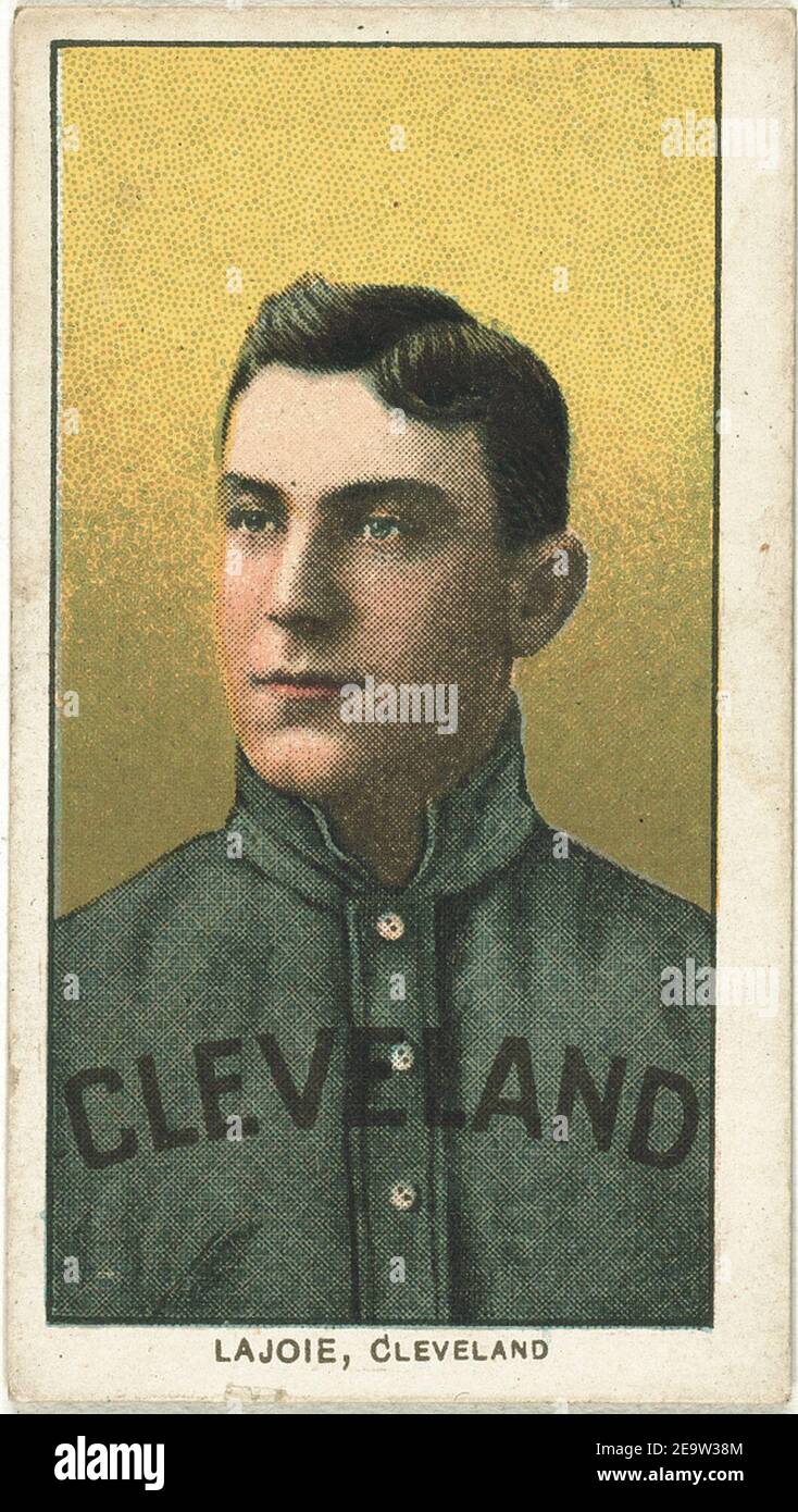 Nap Lajoie, Cleveland Naps, portrait carte de base-ball Banque D'Images