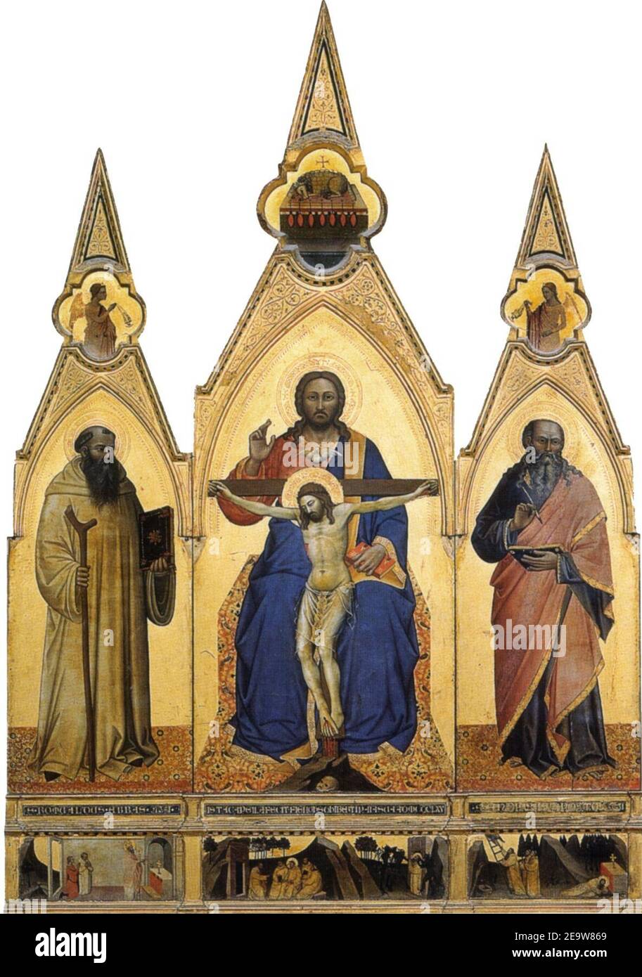 Nardo di cione, trittico del thronum gratiae. Banque D'Images