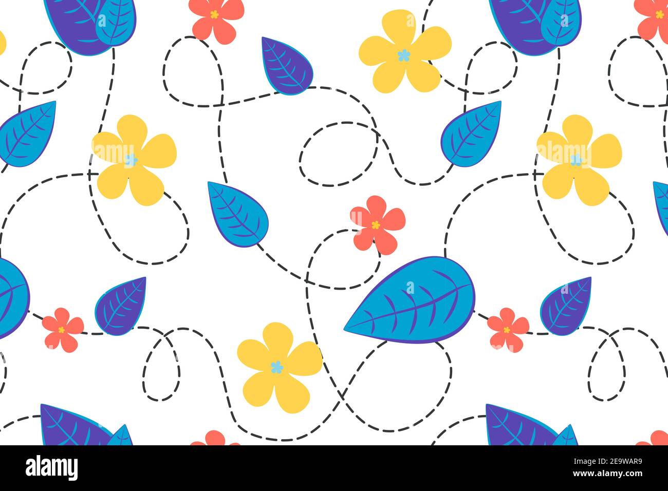 Motif fleuri vectoriel sans couture coloré Illustration de Vecteur