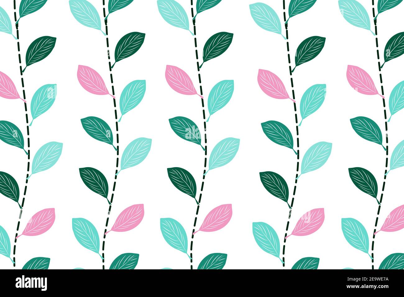 Branches de basilic violet et vert sans couture Illustration de Vecteur