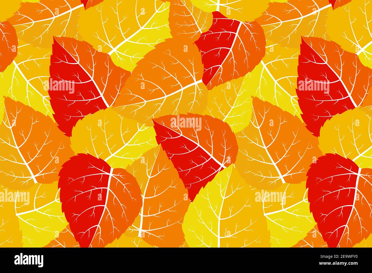 Feuilles vectorielles avec squelette dans la palette automne Illustration de Vecteur