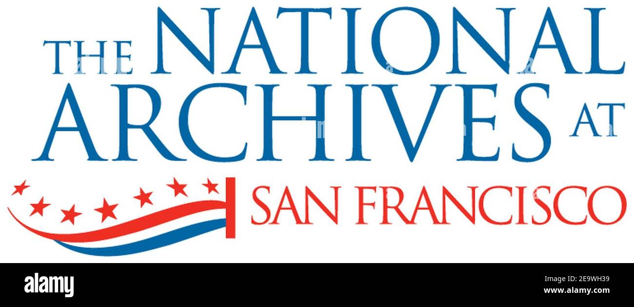 Logo des Archives nationales de San Francisco. Banque D'Images