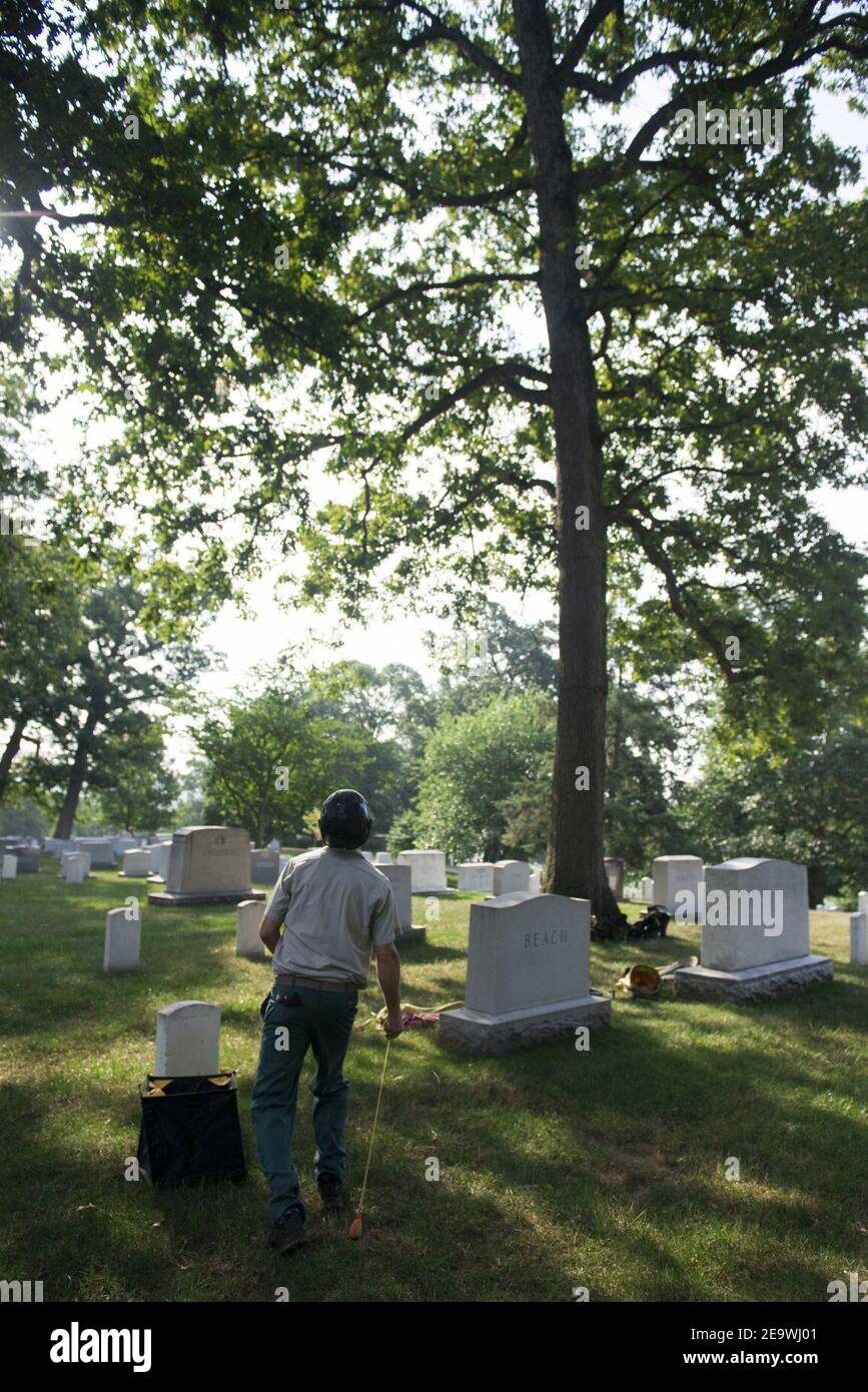 Vingt-cinquième renouvellement et commémoration annuels de l’Association nationale des professionnels du paysage au cimetière national d’Arlington (35989904805). Banque D'Images