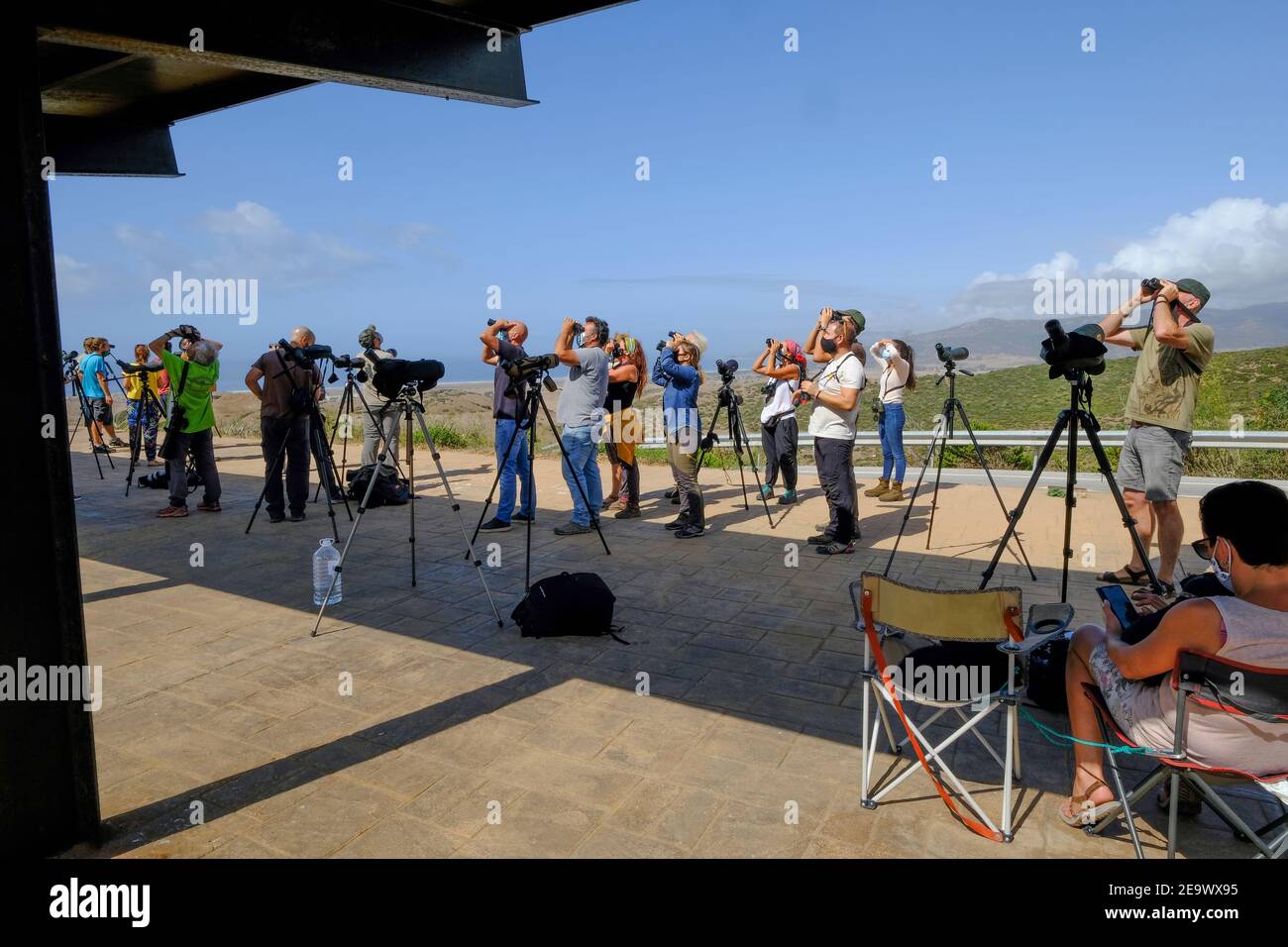 Observatoire de Cazalla, Tarifa, province de Cadix, Andalousie, Espagne Banque D'Images