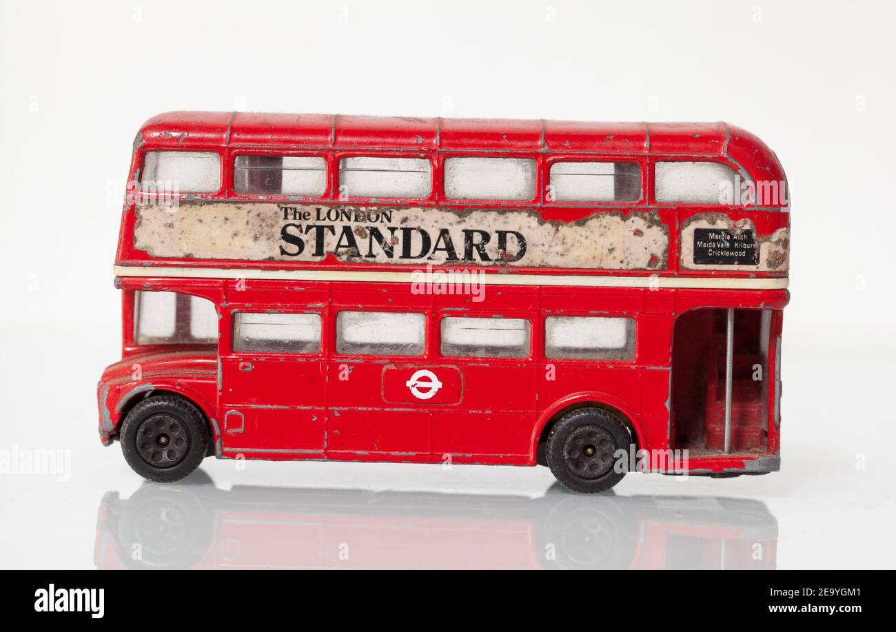 Vintage Corgi Die Cast Toy modèle LONDON BUS Banque D'Images