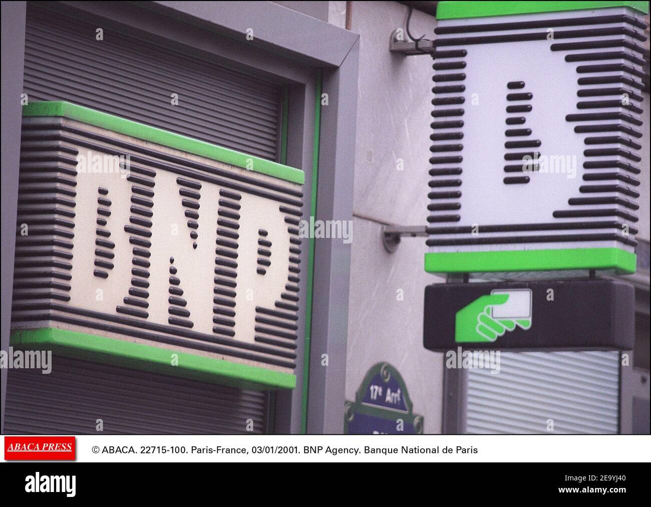 ABACA. 22715-100. Paris-France, 03/01/2001. BNP Agency. Banque nationale de  Paris Photo Stock - Alamy