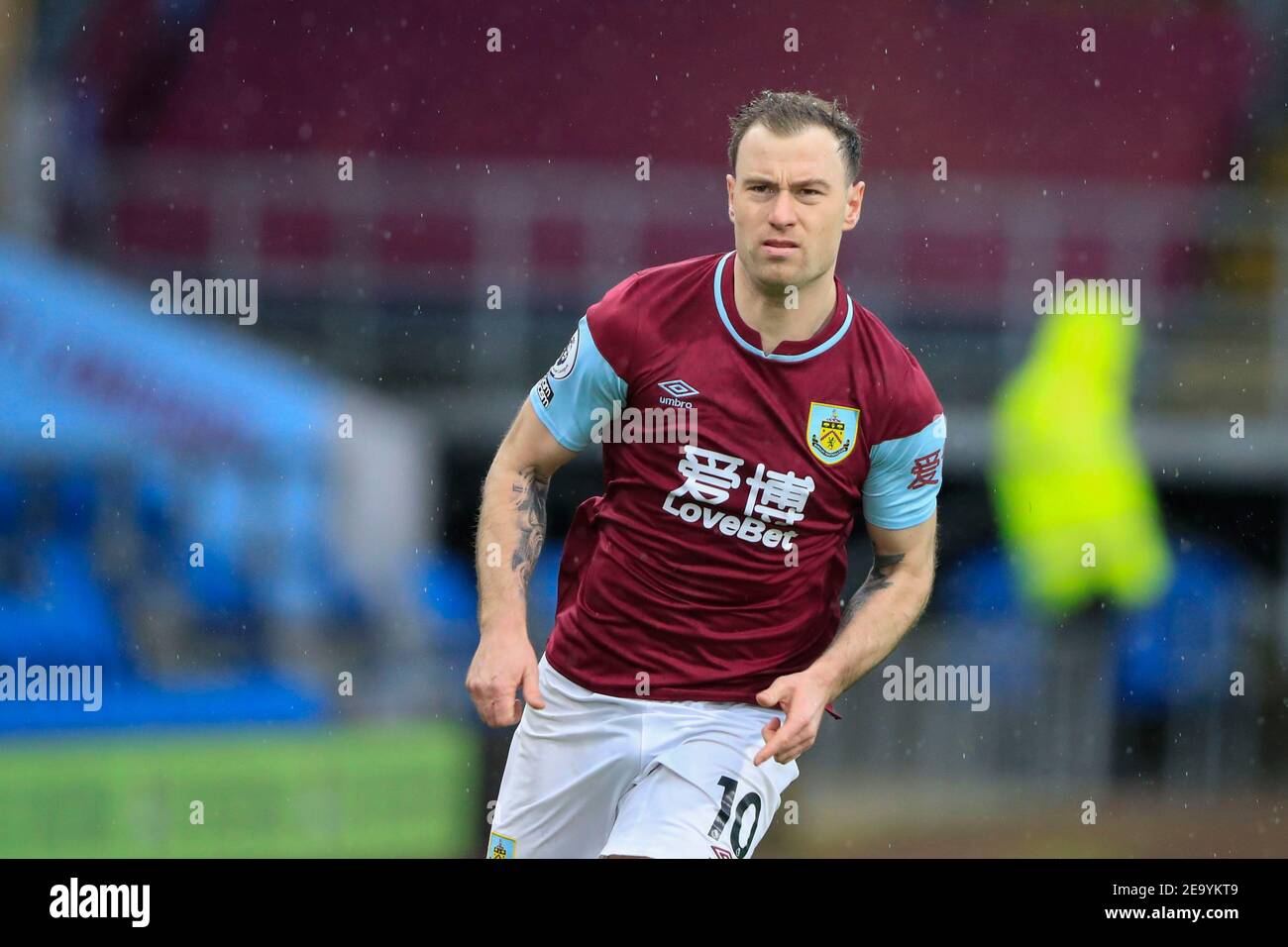 Burnley, Royaume-Uni. 06e février 2021. Ashley Barnes #10 de Burnley à Burnley, Royaume-Uni le 2/6/2021. (Photo de Conor Molloy/News Images/Sipa USA) crédit: SIPA USA/Alay Live News Banque D'Images