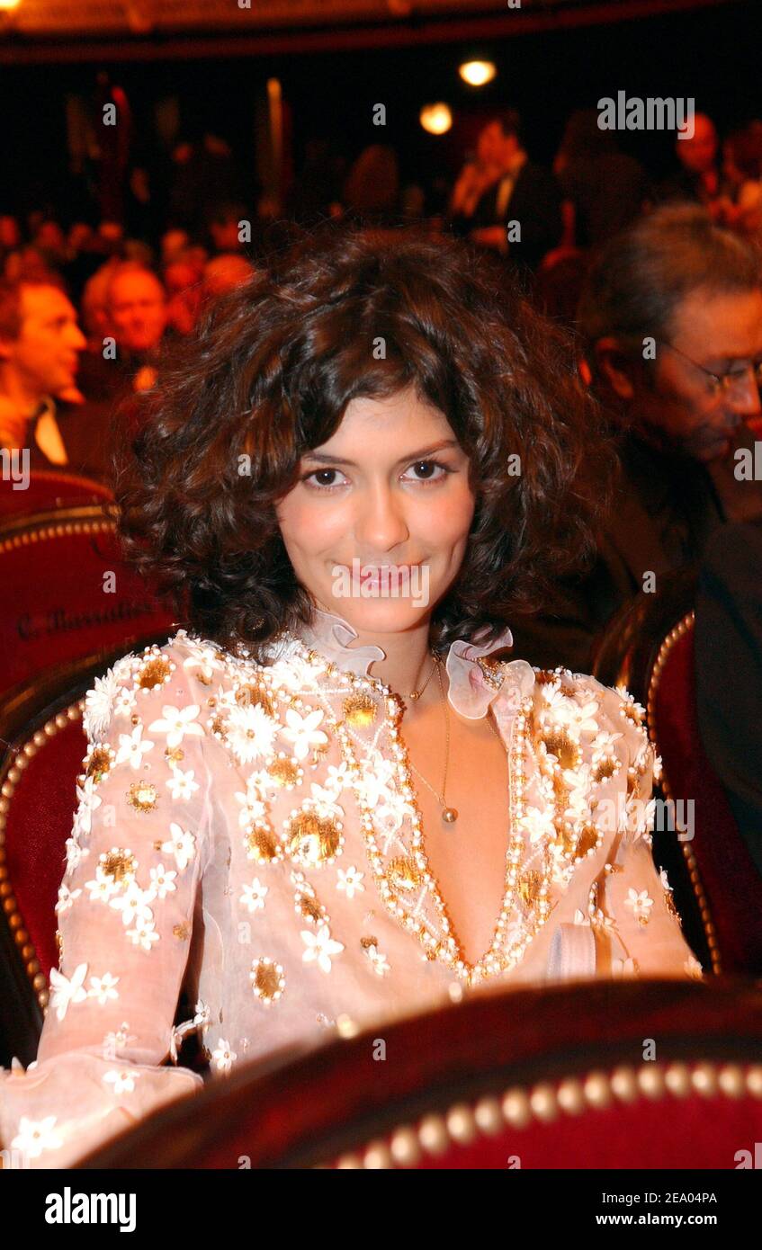 Audrey Tautou attending the 30th César Awards ceremony in Paris, 2005