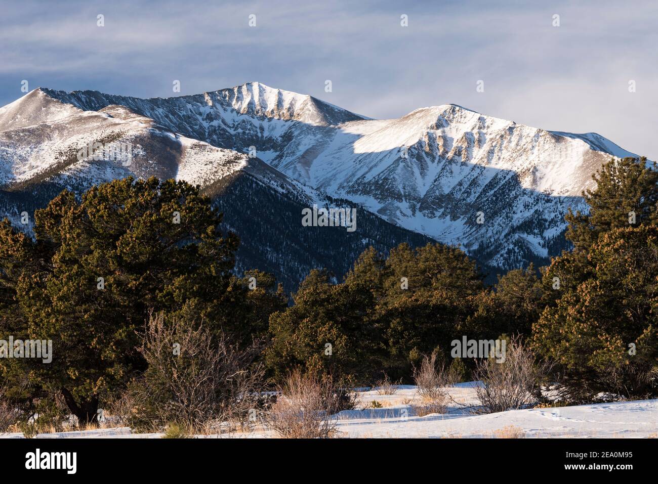 Le mont Antero, à 14,276 mètres (4,351 pieds), est situé dans la forêt nationale de San Isabel, dans le centre du Colorado. Banque D'Images