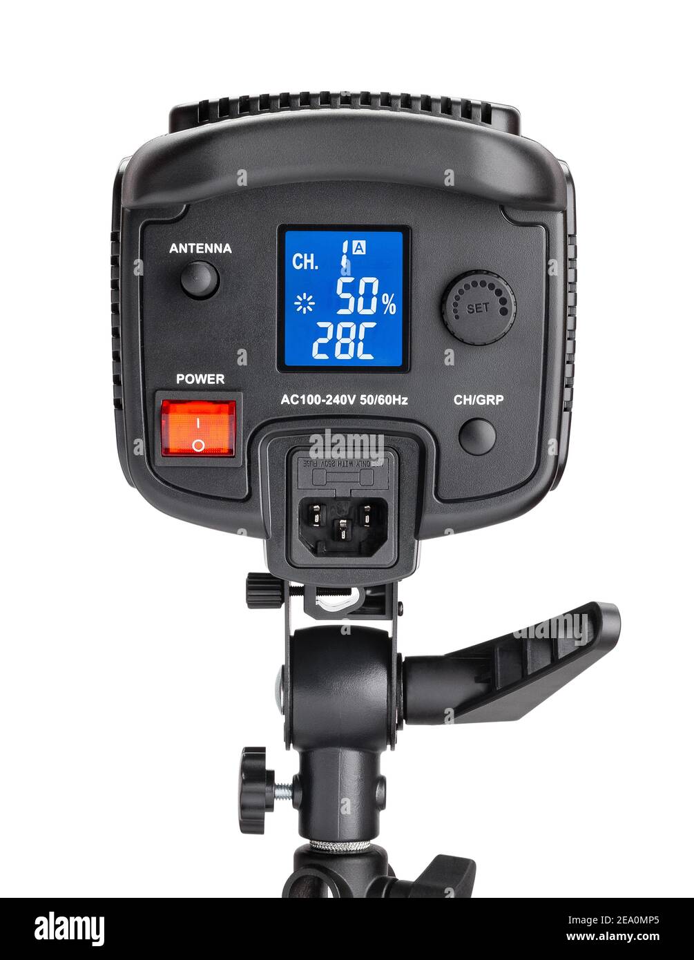 chemin de lumière vidéo isolé sur blanc Banque D'Images