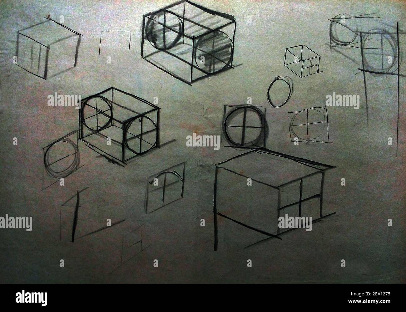 Art, éléments, Noir et blanc, dessin, Résumé, arrière-plan, moderne, Triangle, courbe, carré, cercle, de thaïlande Banque D'Images