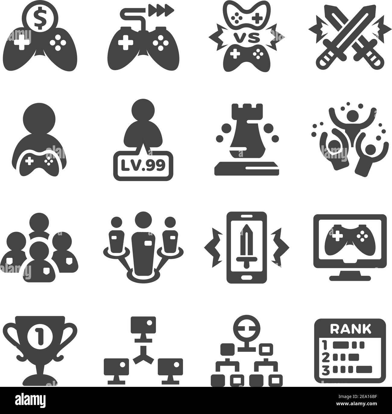 esport, jeu d'icônes cybersport Illustration de Vecteur