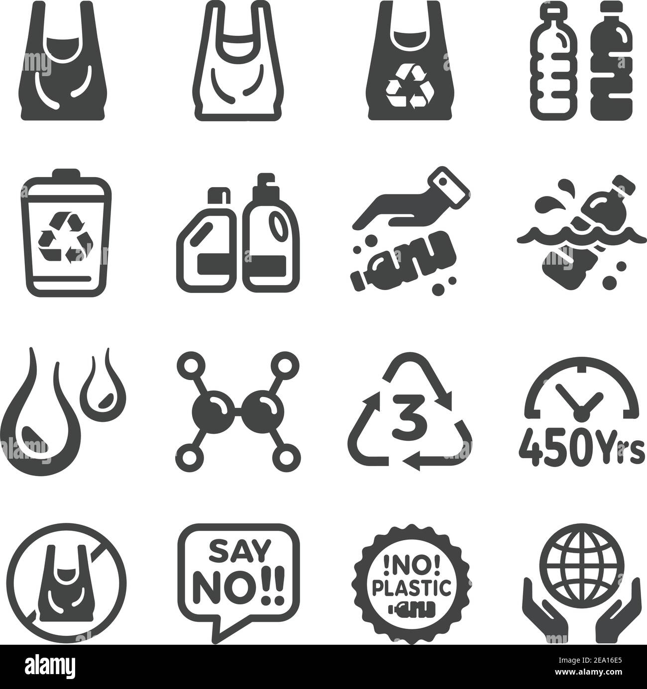 jeu d'icônes en plastique Illustration de Vecteur