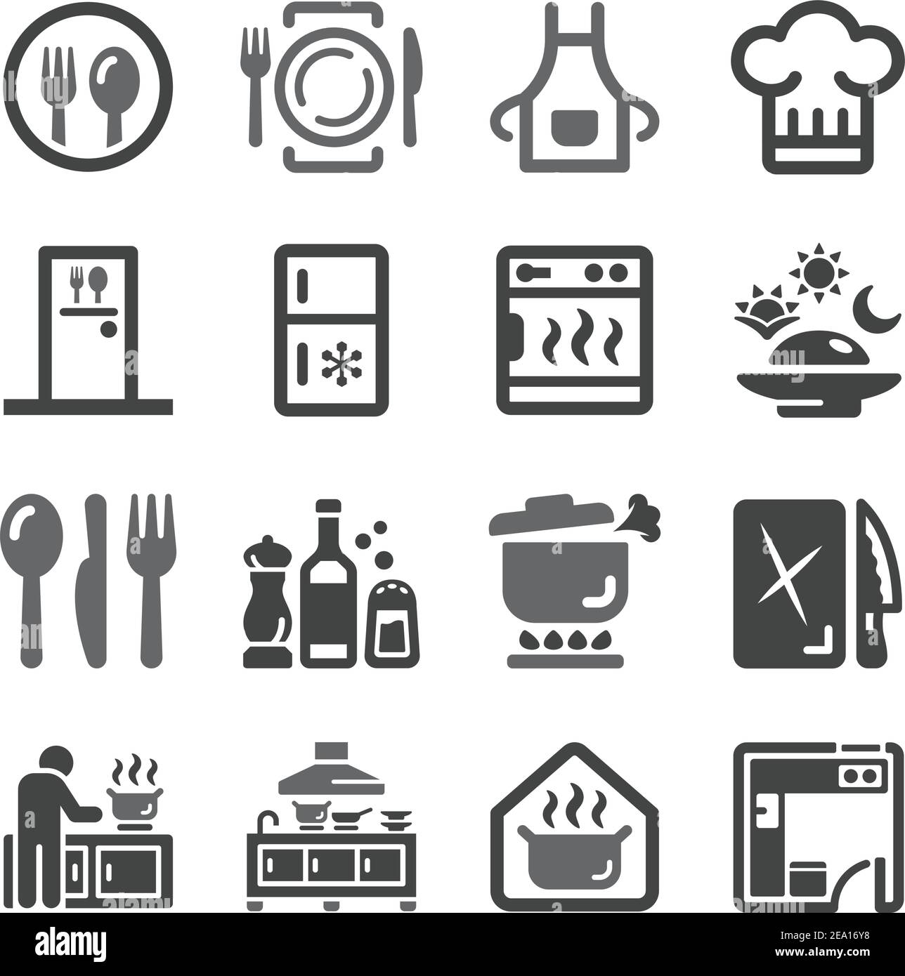 Icon Set de cuisine Illustration de Vecteur