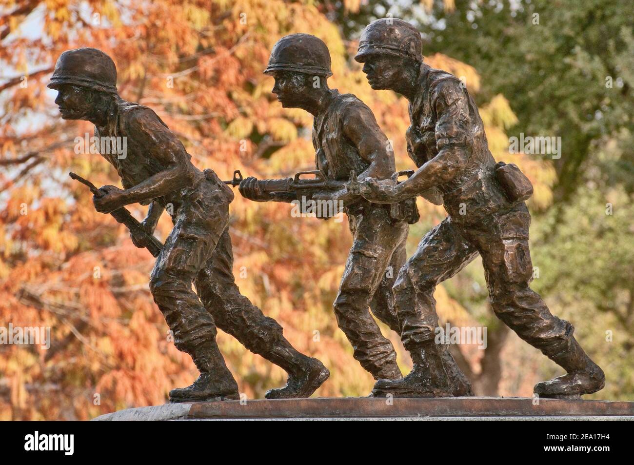 Monument commémoratif de guerre du Vietnam, cimetière de l'État du Texas à Austin, Texas, États-Unis Banque D'Images