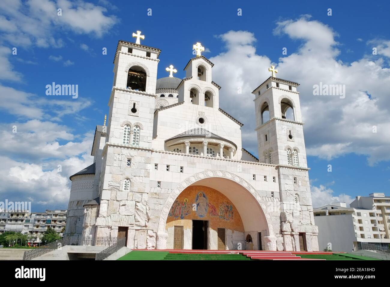 Résurrection Cathédrale à Podgorica, Monténégro Banque D'Images