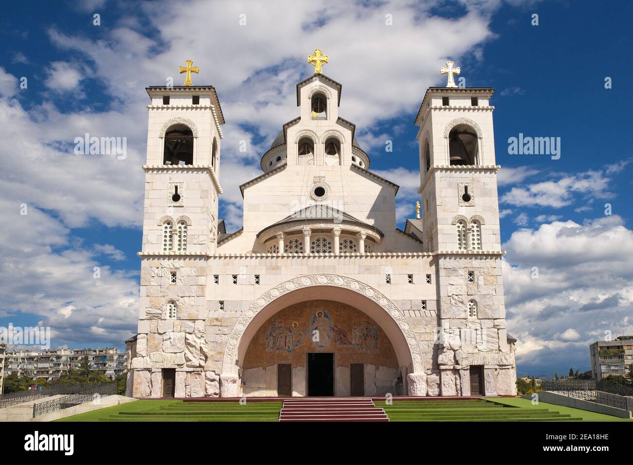 Résurrection Cathédrale à Podgorica, Monténégro Banque D'Images