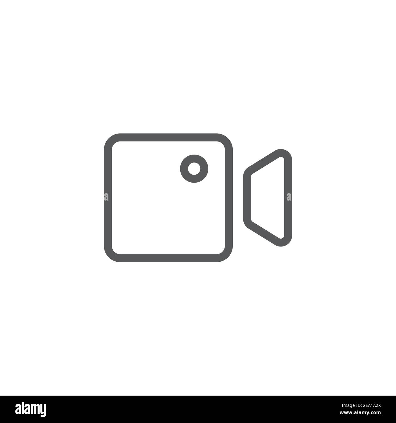 Icône de caméra film, couleur, ligne, vecteur de contour, pictogramme  linéaire isolé sur blanc. Symbole, illustration du logo Image Vectorielle  Stock - Alamy
