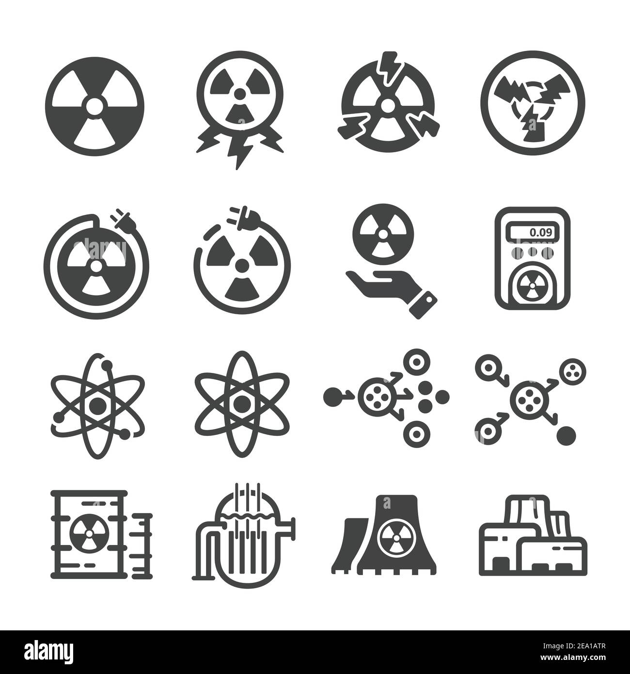 icône de l'énergie nucléaire Illustration de Vecteur