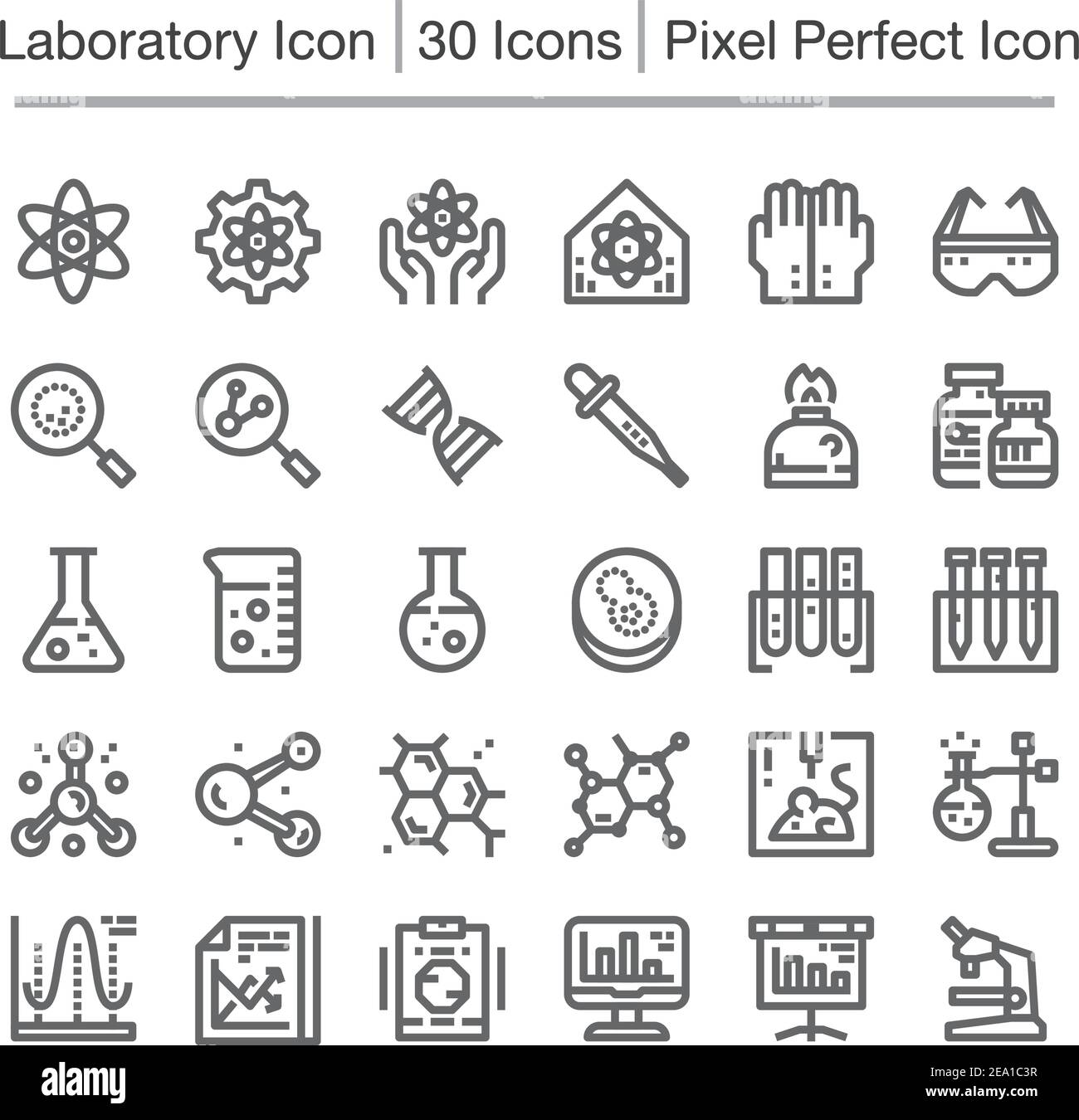 laboratoire,icône de ligne scientifique,tracé modifiable,icône pixel perfect Illustration de Vecteur