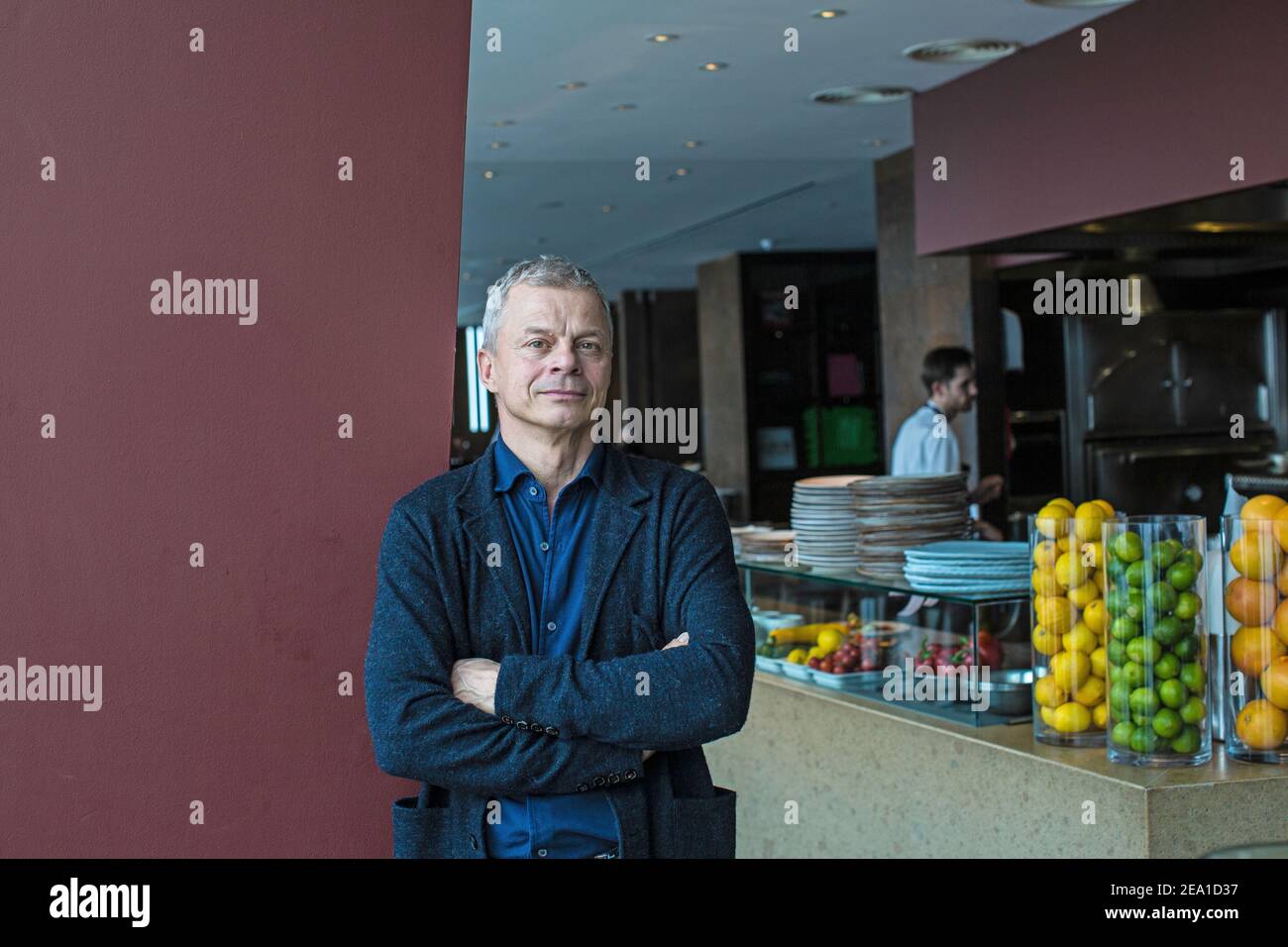 Rainer Becker Chef allemand au restaurant oblix au Shard, Londres, Royaume-Uni Banque D'Images