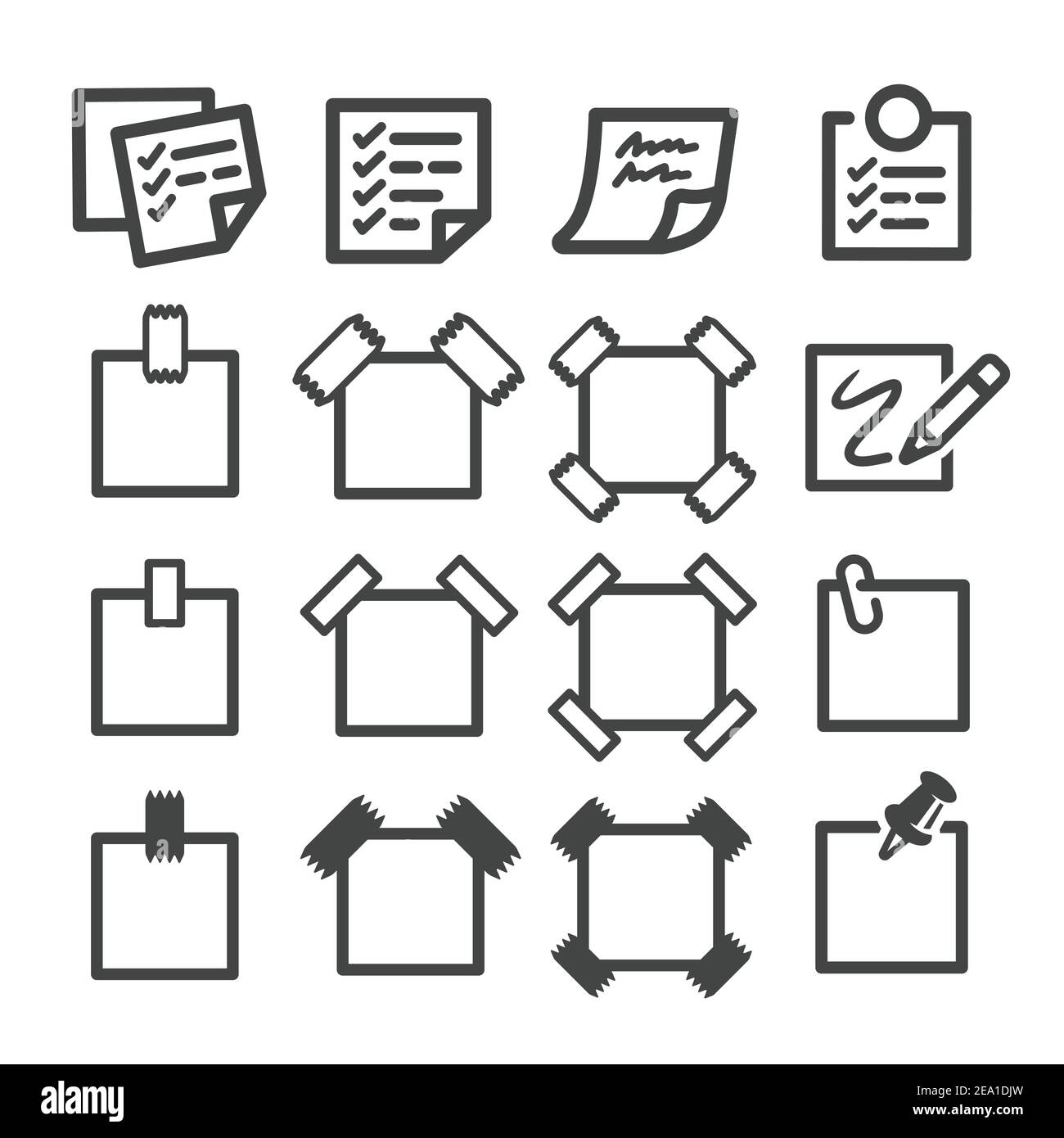 pense-bête, icône de note textuelle Illustration de Vecteur
