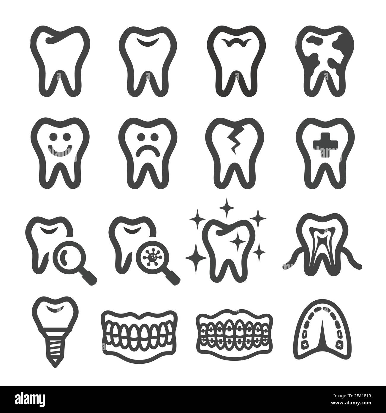 icône de la dent Illustration de Vecteur