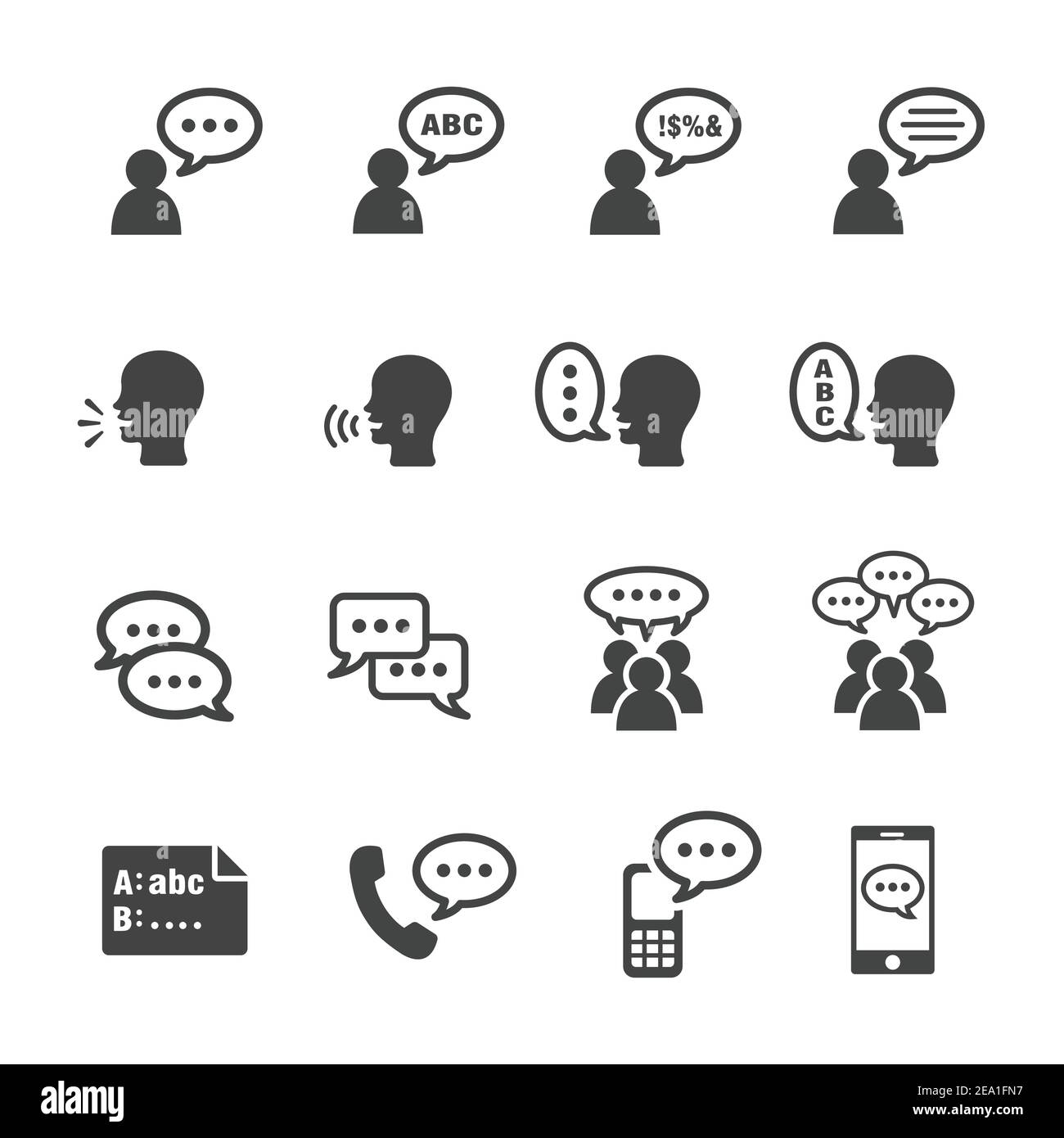 icône parler Illustration de Vecteur