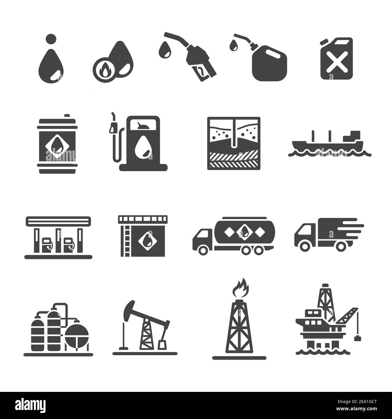 icône huile de pétrole Illustration de Vecteur