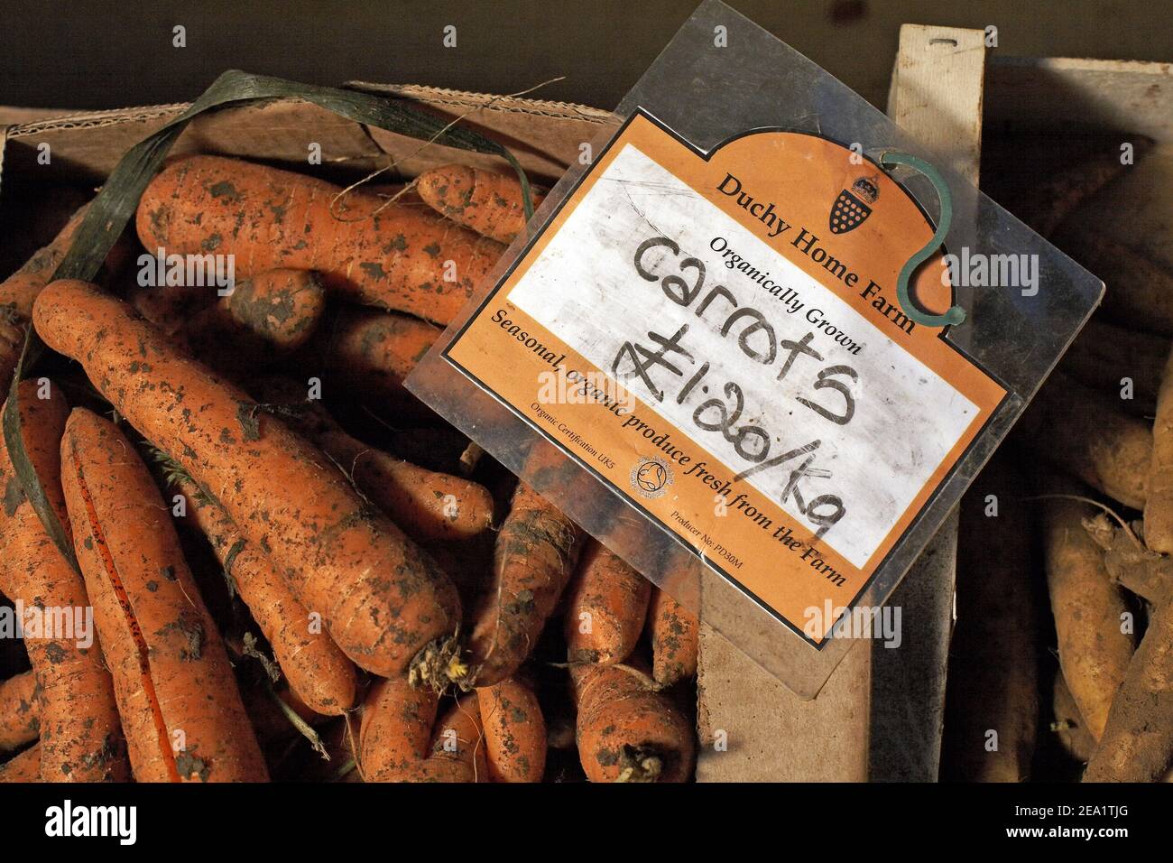 Le Veg Shed, sur la ferme duché près de Tetbury, vend des produits biologiques de la ferme et d'autres produits locaux, Gloucestershire, Angleterre Banque D'Images